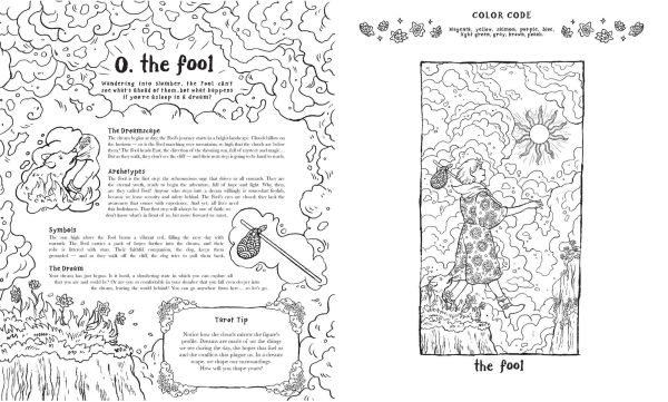 Cosmic Slumber Tarot Coloring Book