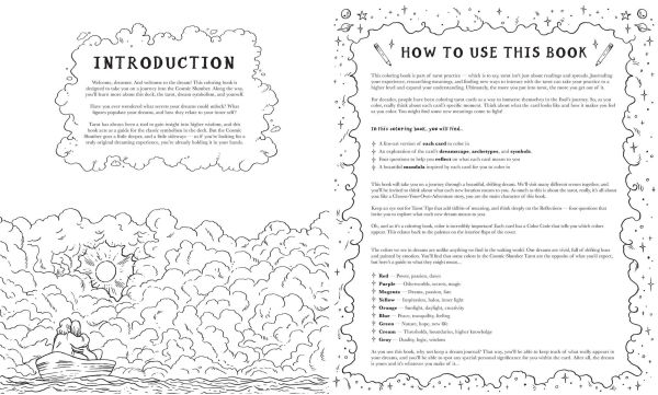 Cosmic Slumber Tarot Coloring Book