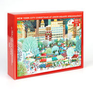 Title: New York City Christmas at Union Square Greenmarket Jigsaw Puzzle