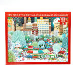 Alternative view 2 of New York City Christmas at Union Square Greenmarket Jigsaw Puzzle