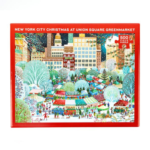 New York City Christmas at Union Square Greenmarket Jigsaw Puzzle