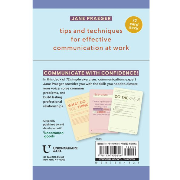 Make Your Voice Heard: A Deck of 72 Tips and Techniques for Effective Communication at Work