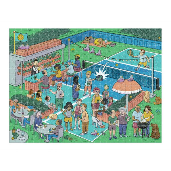 Pickleball Jigsaw Puzzle: 500-Piece Jigsaw Puzzle Based on the Book Dink! (With 10 Hidden Pickleballs to Find)