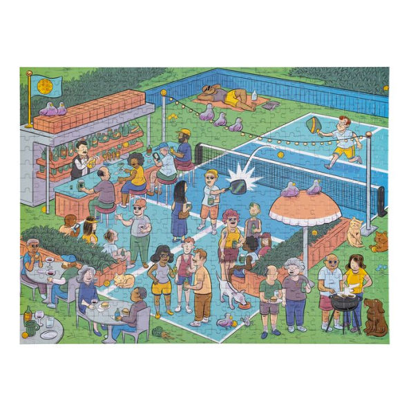 Pickleball Jigsaw Puzzle: 500-Piece Jigsaw Puzzle Based on the Book Dink! (With 10 Hidden Pickleballs to Find)