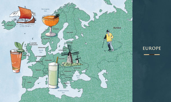 the Cocktail Atlas: Around World 200+ Drinks - A Book