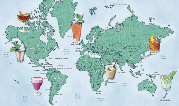 the Cocktail Atlas: Around World 200+ Drinks - A Book