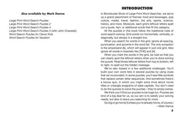Blockbuster Book of Large Print Word Searches