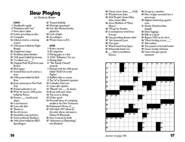 Grids Just Wanna Have Fun: Awesome '80s Crosswords