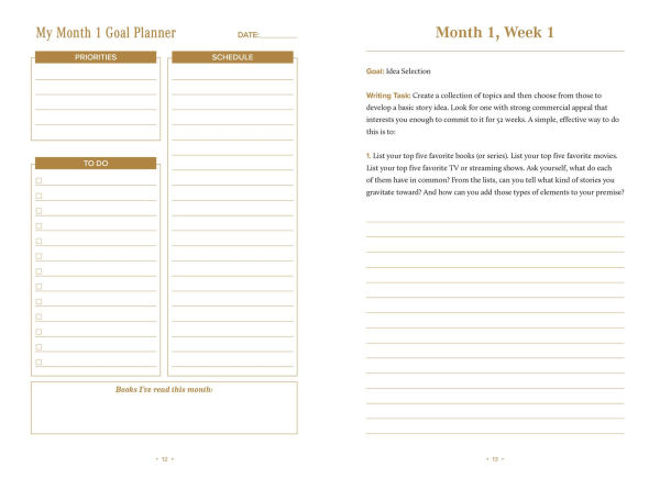 The Storyteller's Weekly Journal: A Guided Planner to Take Your Story from Concept to Completion in 12 Months