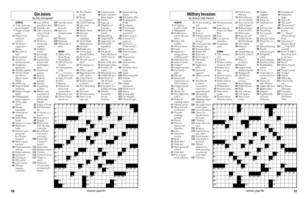 Newsworthy Sunday Crosswords: As Seen in The Wall Street Journal
