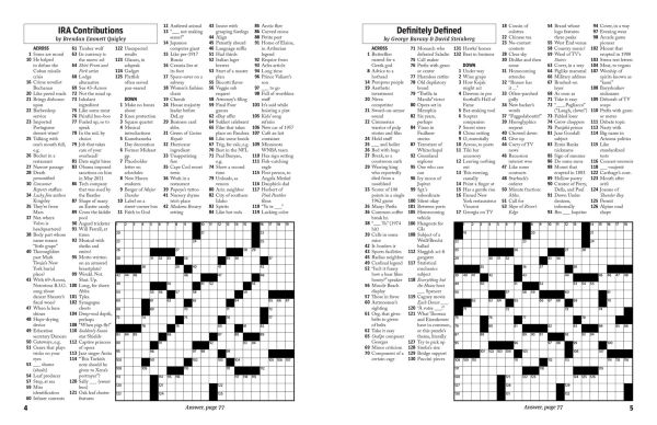 Newsworthy Sunday Crosswords: As Seen in The Wall Street Journal