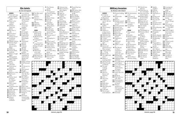 Newsworthy Sunday Crosswords: As Seen in The Wall Street Journal