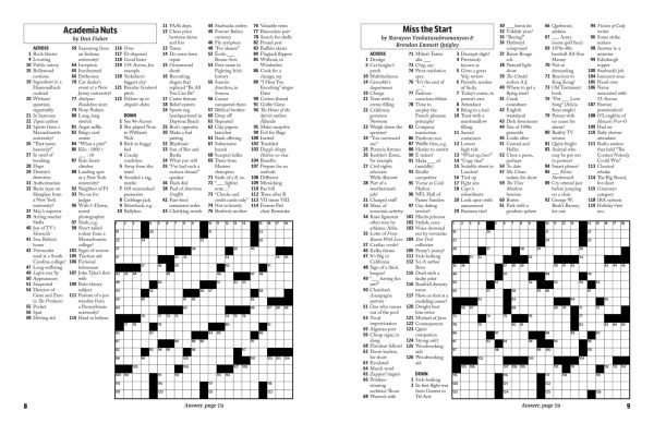 Newsworthy Sunday Crosswords: As Seen in The Wall Street Journal