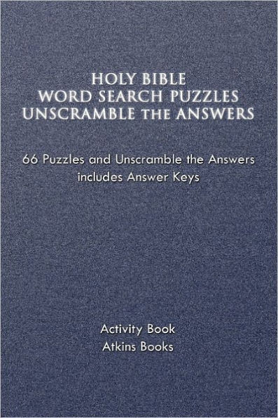 Holy Bible Word Search Puzzles Unscramble the Answers