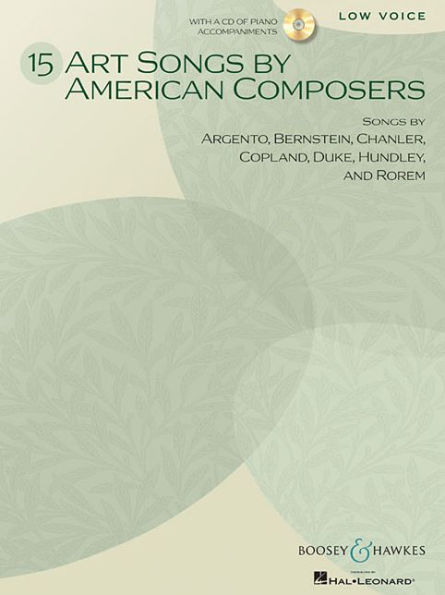 15 Art Songs by American Composers: Low Voice, Book/CD