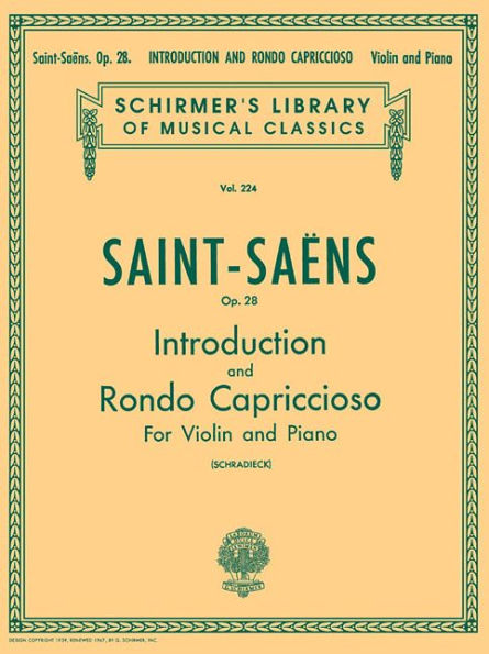 Introduction and Rondo Capriccioso, Op. 28: Schirmer Library of Classics Volume 224 Violin and Piano