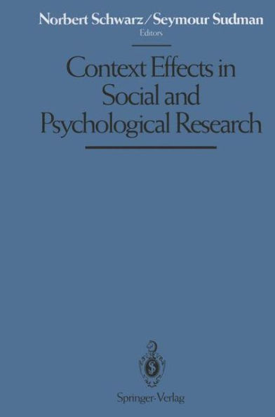 Context Effects in Social and Psychological Research