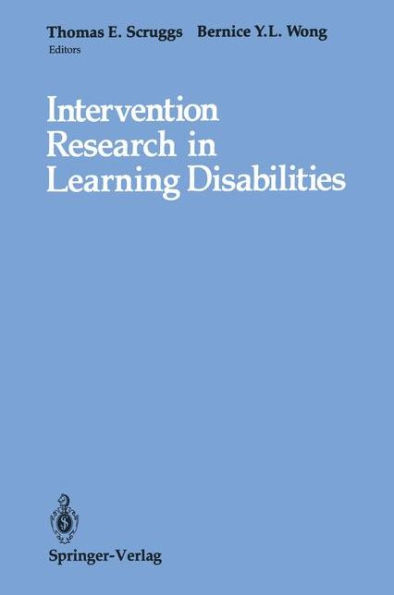 Intervention Research Learning Disabilities