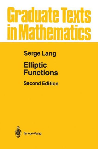 Elliptic Functions / Edition 2