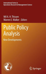 Title: Public Policy Analysis: New Developments, Author: Wil A. H. Thissen