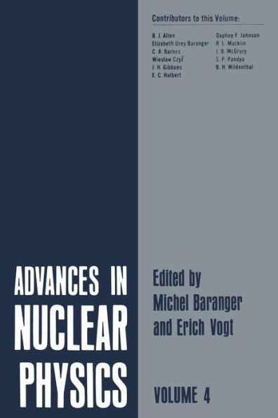 Advances in Nuclear Physics: Volume 4