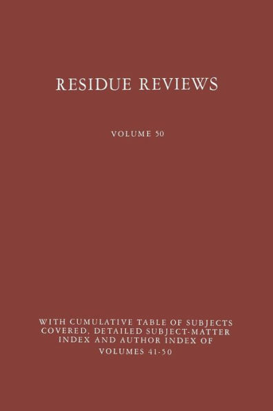 Residue Reviews