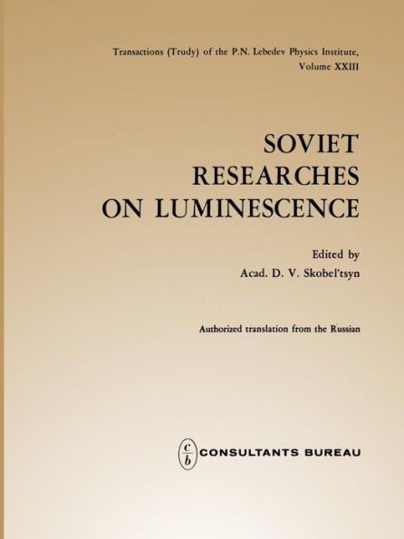 Soviet Researches on Luminescence