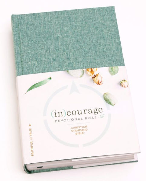 CSB (in)courage Devotional Bible, Green Cloth Over Board