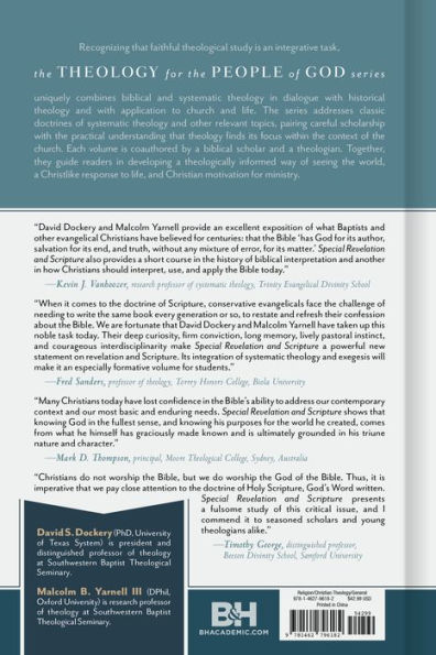 Special Revelation and Scripture