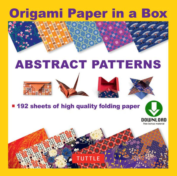 Origami Paper in a Box - Abstract Patterns: Origami Book with Downloadable Patterns for 10 Different Origami Papers