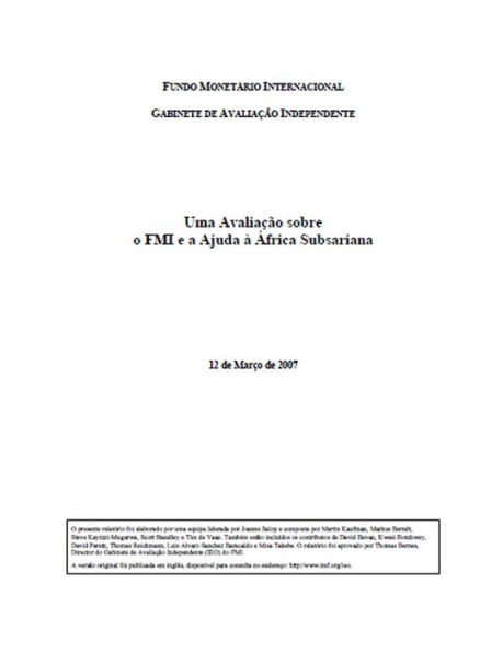 The IMF and Aid to Sub-Saharan Africa