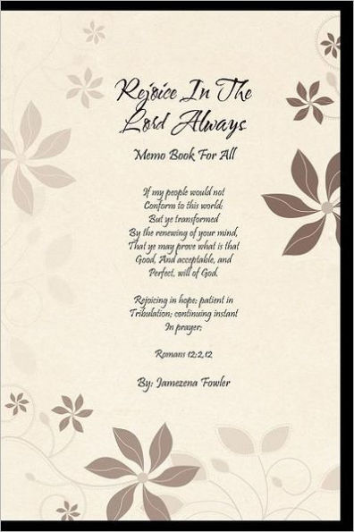 Rejoice the Lord Always: Memo Book for All