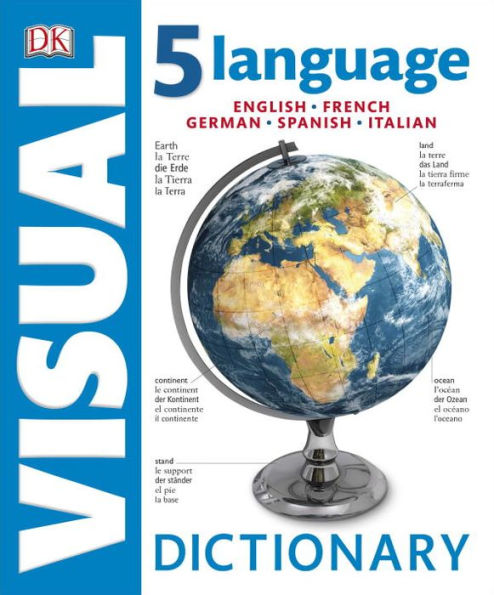 5 Language Visual Dictionary: English, French, German, Spanish, Italian