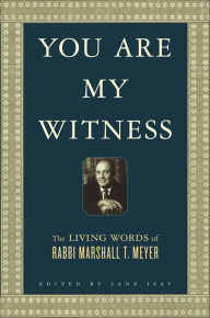 Title: You Are My Witness: The Living Words of Rabbi Marshall T. Meyer, Author: Marshall T. Meyer