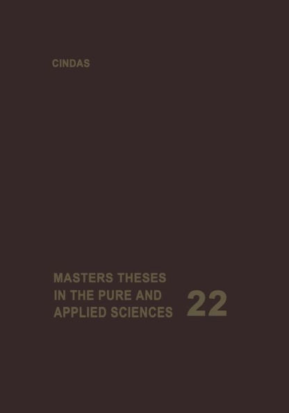 Masters Theses the Pure and Applied Sciences: Accepted by Colleges Universities of United States Canada