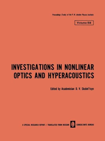 Investigations in Nonlinear Optics and Hyperacoustics