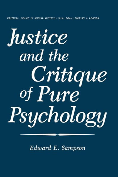 Justice and the Critique of Pure Psychology