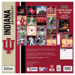 Alternative view 2 of 2018 INDIANA HOOSIERS 12X12 TEAM WALL CALENDAR