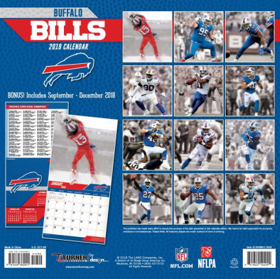 2019 Buffalo Bills Team Wall Calendar by NFL, Calendar (Wall Calendar ...