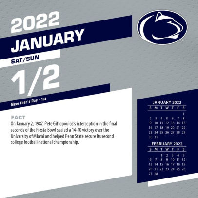 Penn State Fall 2022 Calendar 2022 Penn State Nittany Lions Box Calendar By Inc College - Clc | Barnes &  Noble®