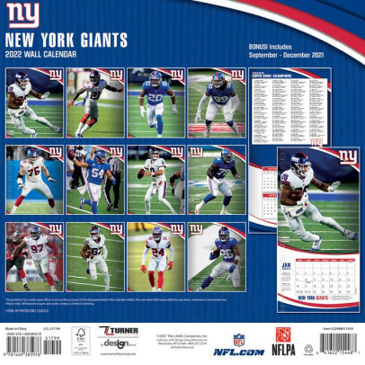 Giants 2022 Schedule 2022 New York Giants 12X12 Team Wall Calendar By Inc Nfl | Barnes & Noble®