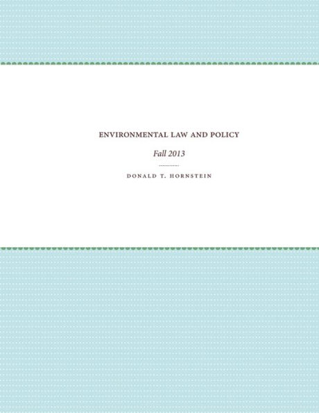 Environmental Law and Policy