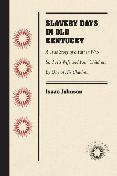 Slavery Days Old Kentucky: a True Story of Father Who Sold His Wife and Four Children, By One Children