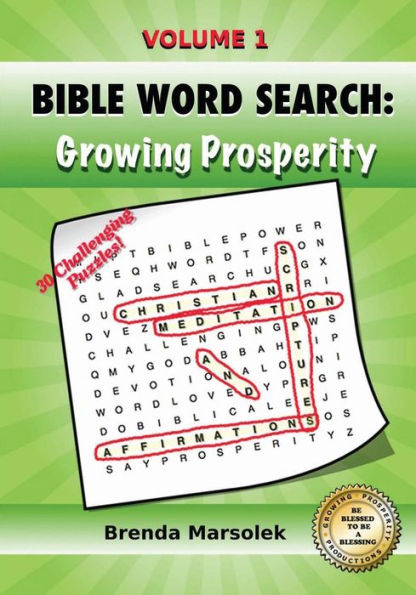 Bible Word Search: Growing Prosperity: Christian Meditation Scriptures and Affirmations