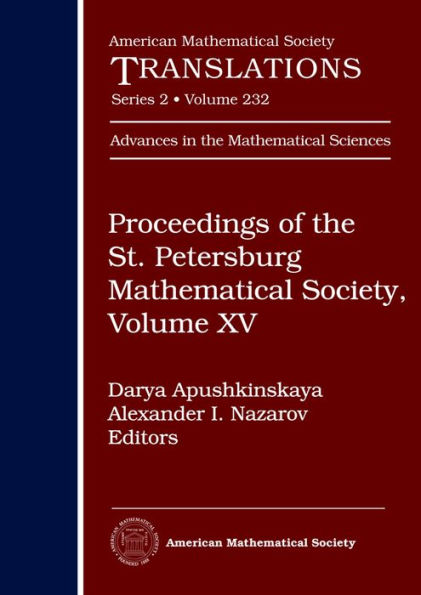 Proceedings of the St. Petersburg Mathematical Society, Volume XV