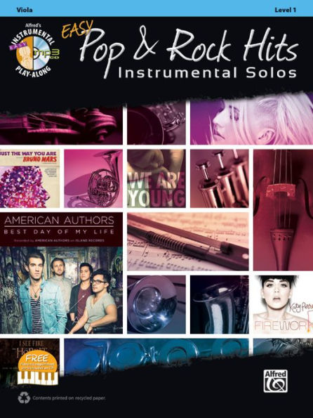 Easy Pop & Rock Hits Instrumental Solos for Strings: Viola, Book & CD