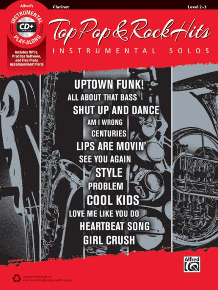 Top Pop & Rock Hits Instrumental Solos: Clarinet, Book & CD