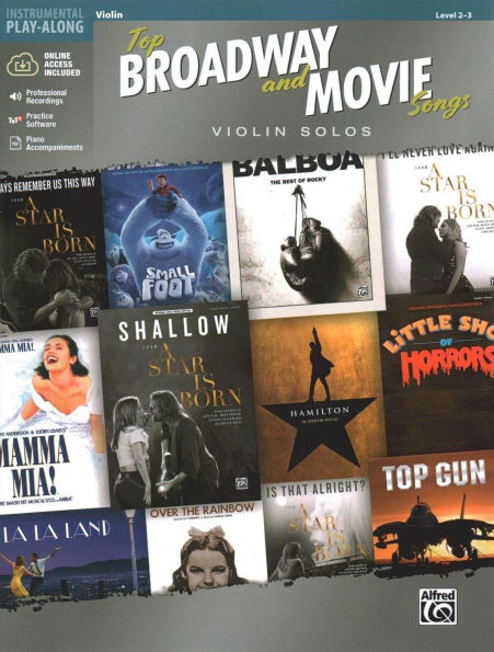 Top Broadway & Movie Songs Instrumental Solos: Violin Solos, Book & Online Audio/Software/PDF
