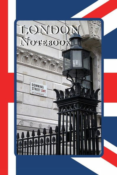 London Notebook Downing Street: A Simple Lined London Themed Notebook