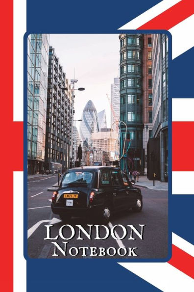 London Notebook Black Taxi: A Simple Lined London Themed Notebook